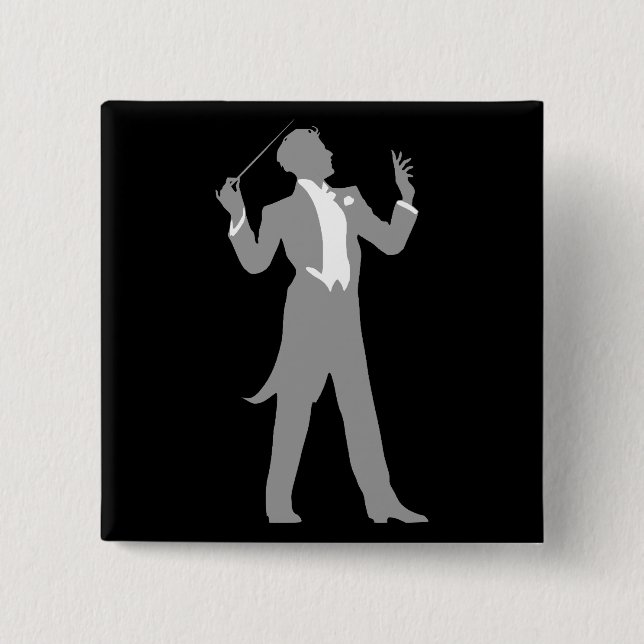 Conductor 2 Inch Square Button (Front)