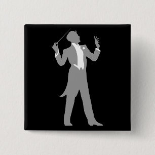 Conductor 2 Inch Square Button