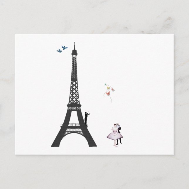 Conductor And Eiffel Tower Postcard (Front)
