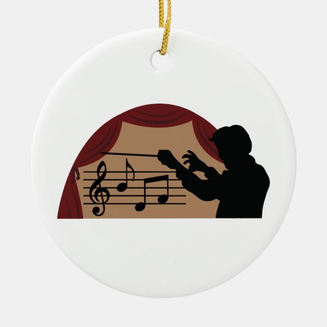 Conductor Ceramic Ornament (Front)