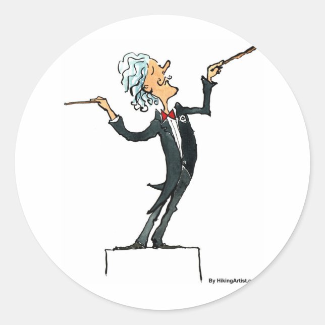 conductor classic round sticker (Front)