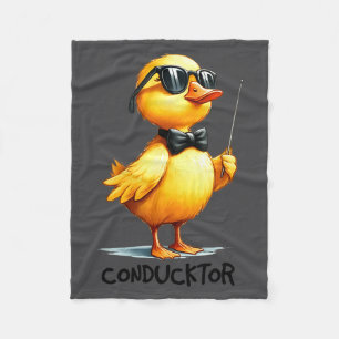 Conductor, Funny Duck Quote  Fleece Blanket