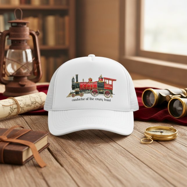 Conductor of the crazy train! Baseball Cap (Conductor of the crazy train! Baseball Cap)
