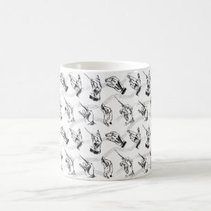 Conductor (pattern in black and white) coffee mug
