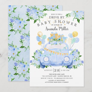 Conduire par Boys Baby shower Invitation
