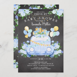 Conduire par Boys Baby shower Invitation