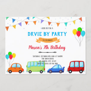 Conduite de garçon par invitation d'anniversaire