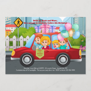 Conduite par Anniversaire Parade Invitation
