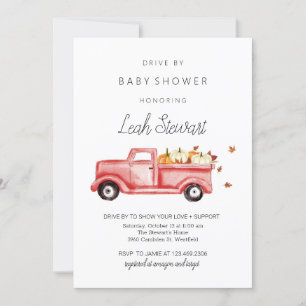 Conduite par Baby shower Automne Invitation