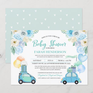 Conduite par Baby shower Parade Invitation