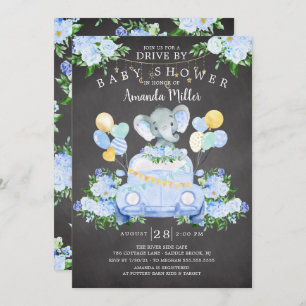 Conduite par Elephant Boys Baby shower Invitation