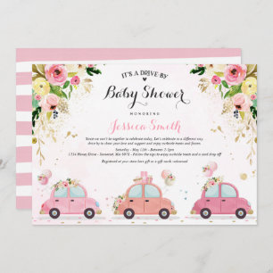 Conduite Par Invitation Baby shower Douche Florale
