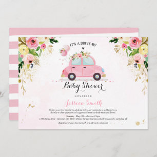 Conduite Par Invitation Baby shower Douche Florale