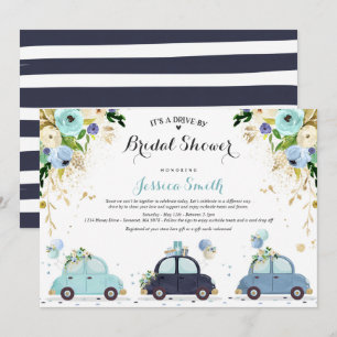 Conduite par une averse nuptiale Invitation Floral