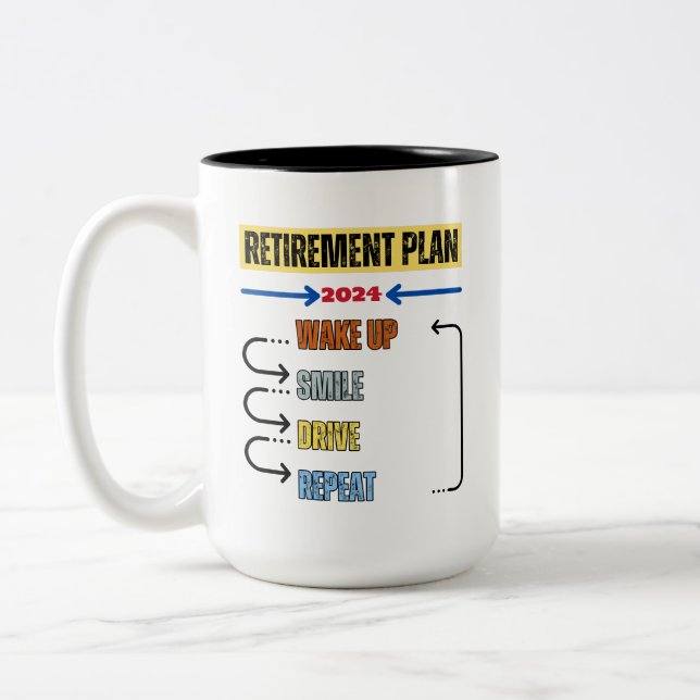 Conduite - Régime de retraite 2024 Mug (Gauche)