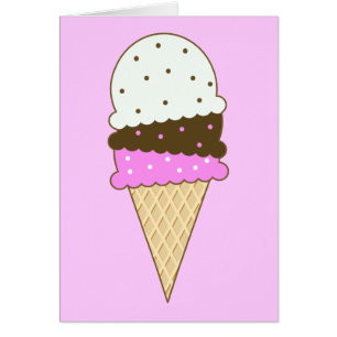 Cône de crème glacée napolitaine
