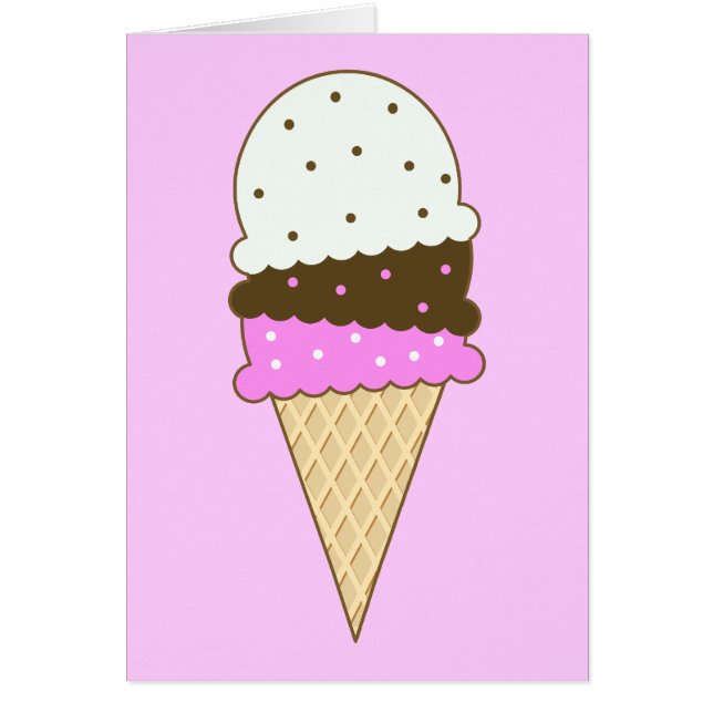 Cône de crème glacée napolitaine (Devant)