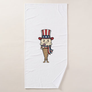 Cône de glace patriotique Dessin de gravure vintag