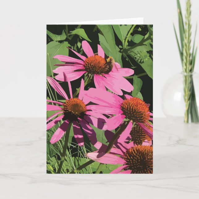 Cone Flower Garden Card (Front)
