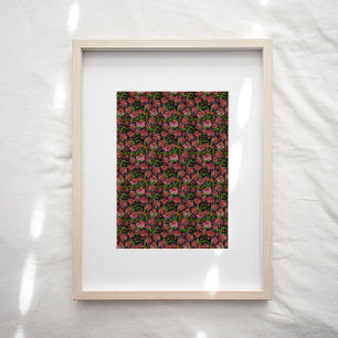 Cone Flowers Floral Pattern Poster