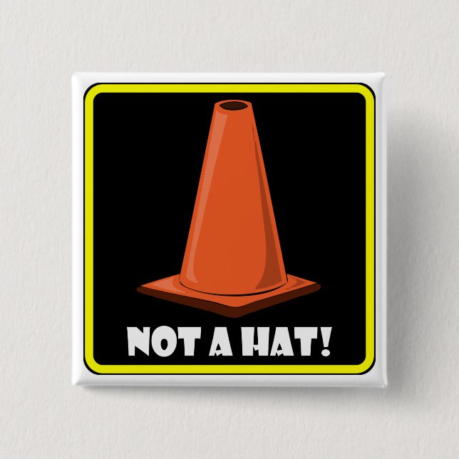 CONE HAT 1a 2 Inch Square Button (Front)
