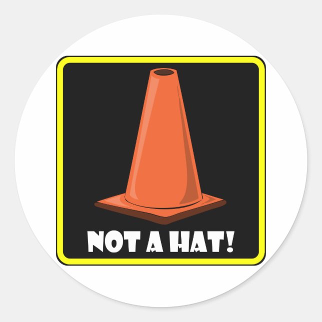 CONE HAT 1a Classic Round Sticker (Front)