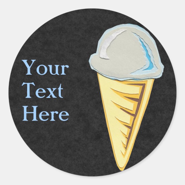 Cône Icecream sur Stickers Black (Devant)