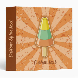 Cone Shaped Sorbet Stick 3 Ring Binder