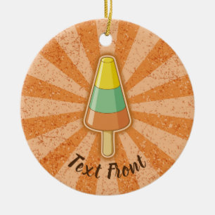 Cone Shaped Sorbet Stick Ceramic Ornament