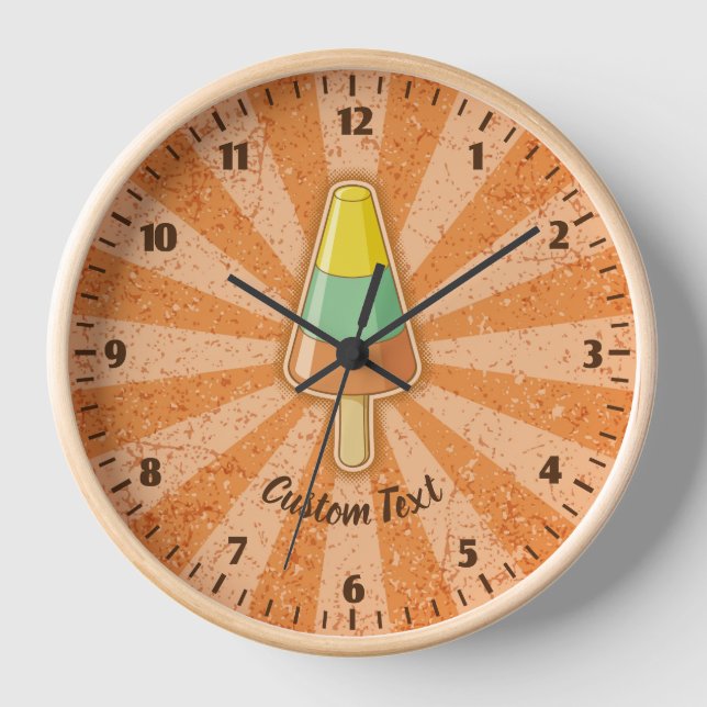 Cone Shaped Sorbet Stick Large Clock (Front)