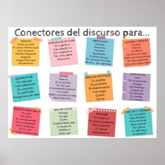 Conectores del discurso poster