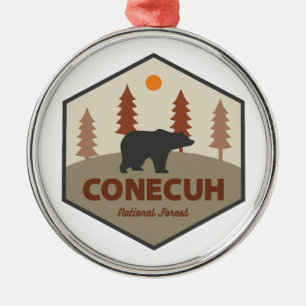 Conecuh National Forest Bear Metal Ornament