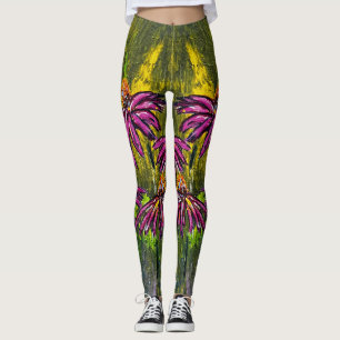 Coneflower Abstract leggings