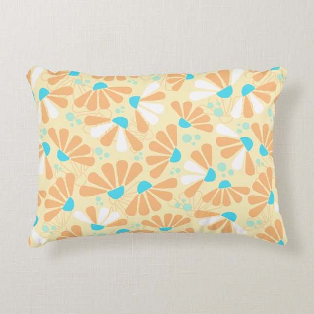 Coneflower Confetti on Eggshell Accent Pillow (Front)