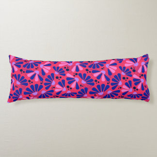 Coneflower Confetti on Raspberry Body Pillow