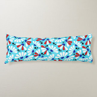 Coneflower Confetti on Tropical Blue Body Pillow