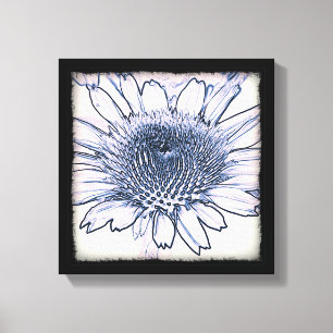 Coneflower Sketch Canvas Print
