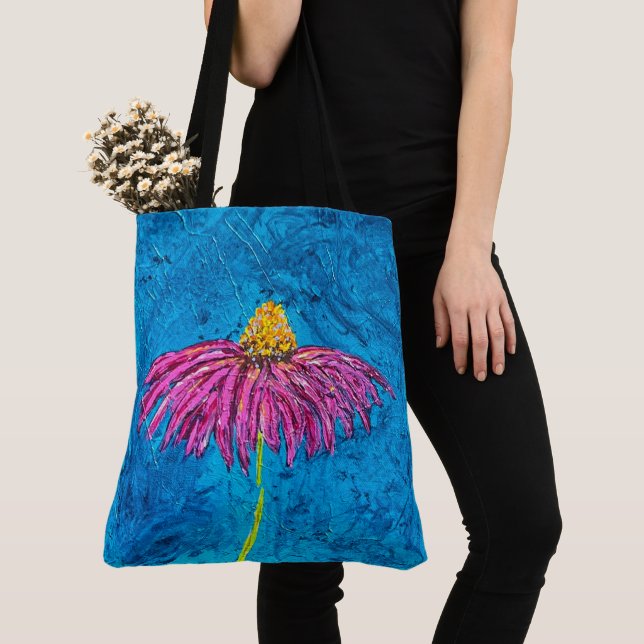 Coneflower Tote Bag Large (Close Up)