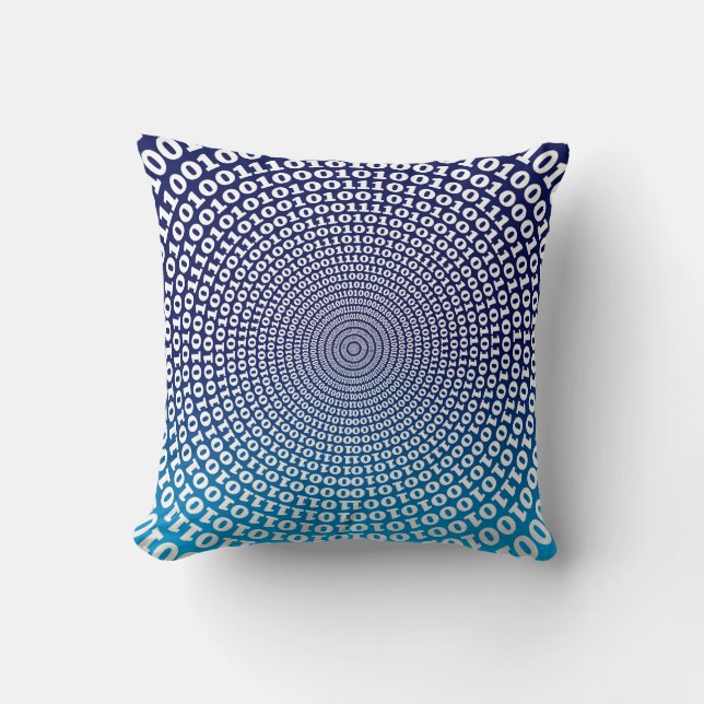 Conentric Binary Throw Pillow (Front)