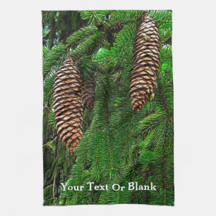 Cones And Needles Kitchen Towel