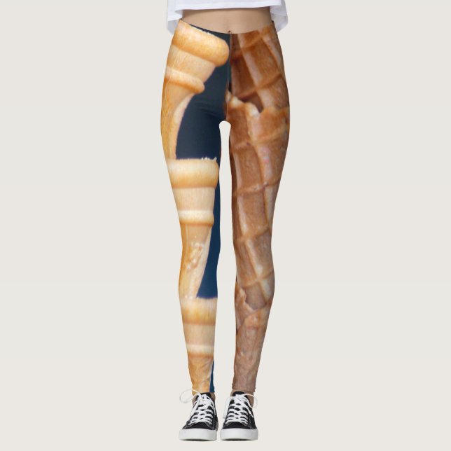 Cones crème glacée conçus Leggings (Devant)