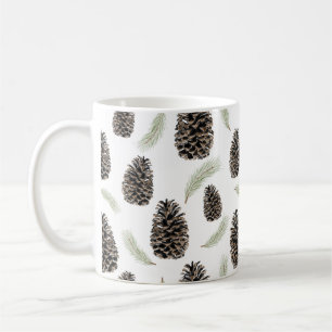 Cônes de pin et aiguilles Mug de café