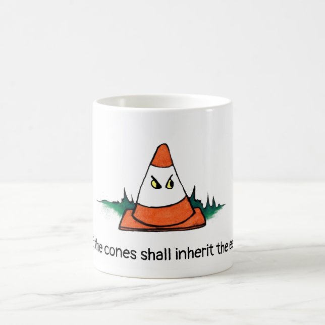cones, funny, traffic cone, mug (Center)