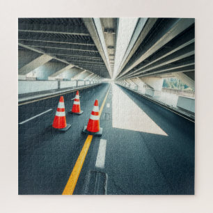 Cones in tunel jigsaw puzzle
