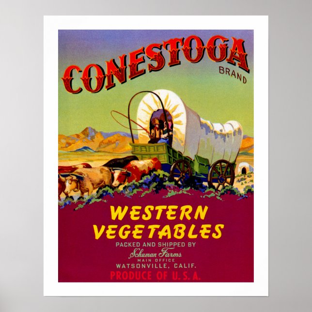 Conestoga Western Vegetables Poster (Front)