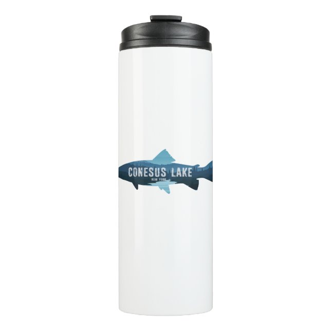 Conesus Lake New York Fish Thermal Tumbler (Front)