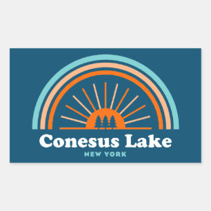 Conesus Lake New York Rainbow Sticker