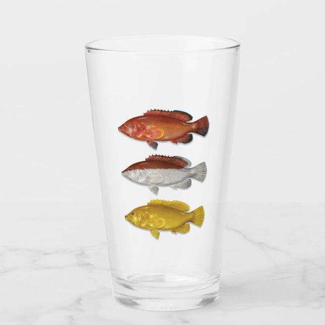 Coney Grouper Drink Glass (Front)