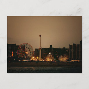 Coney Island at Night Postcard