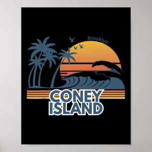 Coney Island Brooklyn Men Women Vacation Summer Poster